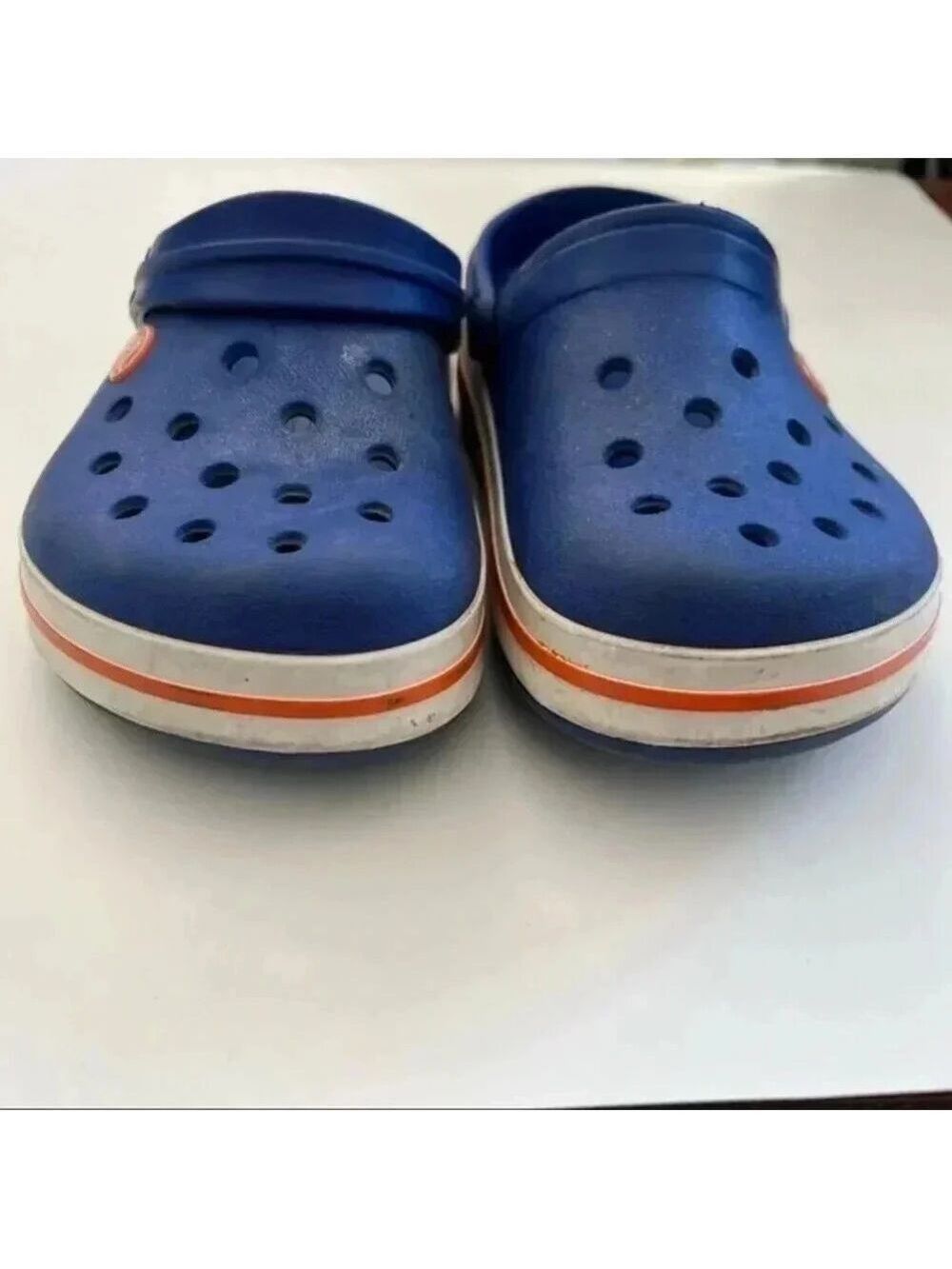Crocs Kids's Crocband Chevron Beaded Clog - Navy/Red, Toddler size 2 lit… - Picture 7 of 8